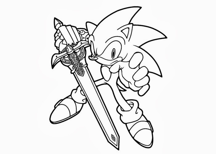 Free Coloring Pages and Coloring Books for Kids: Shadow Sonic coloring pages