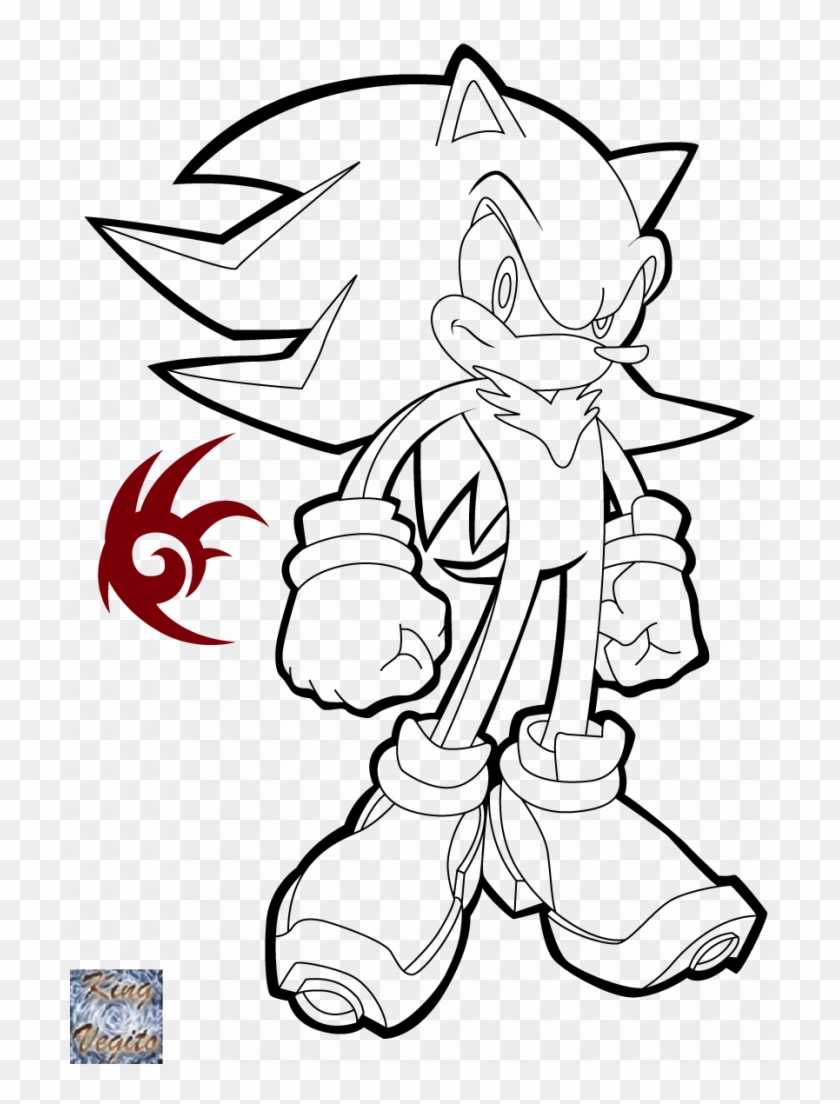 Super Shadow The Hedgehog - Sonic The Hedgehog Shadow Coloring ...