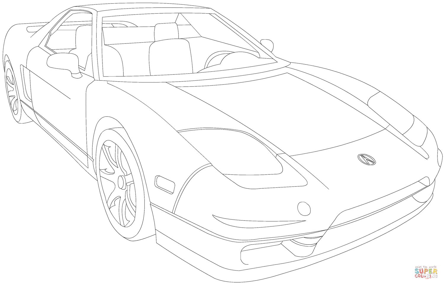Acura NSX coloring page | Free Printable Coloring Pages