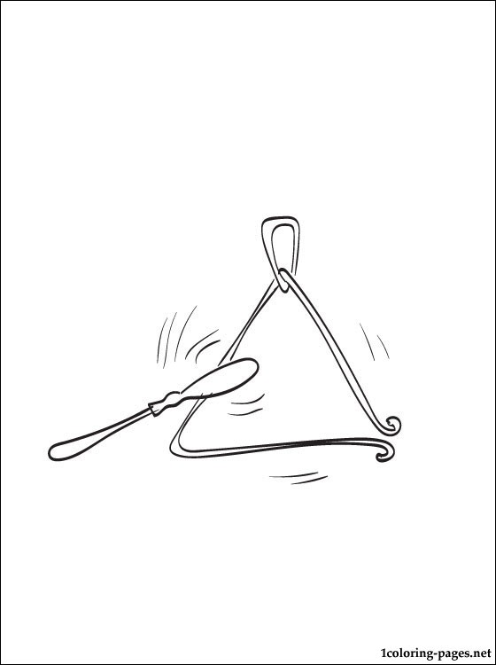 Triangle instrument coloring page | Coloring pages