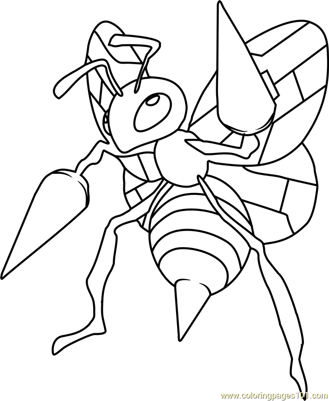 Beedrill Pokemon Coloring Page for Kids - Free Pokemon Printable Coloring  Pages Online for Kids - ColoringPages101.com | Coloring Pages for Kids