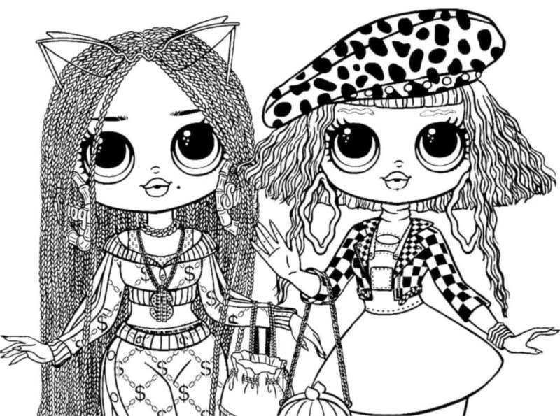 Kids-n-fun.com | Coloring page L.O.L. Surprise OMG dolls Swag Neon