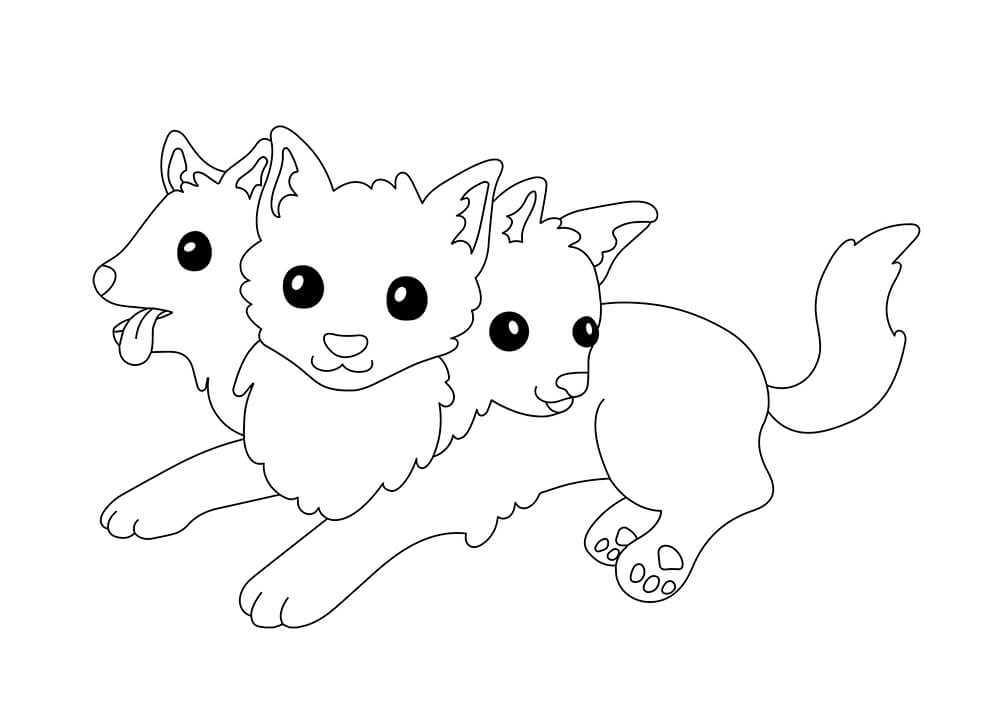 Lovely Cerberus Coloring Page - Free Printable Coloring Pages for Kids
