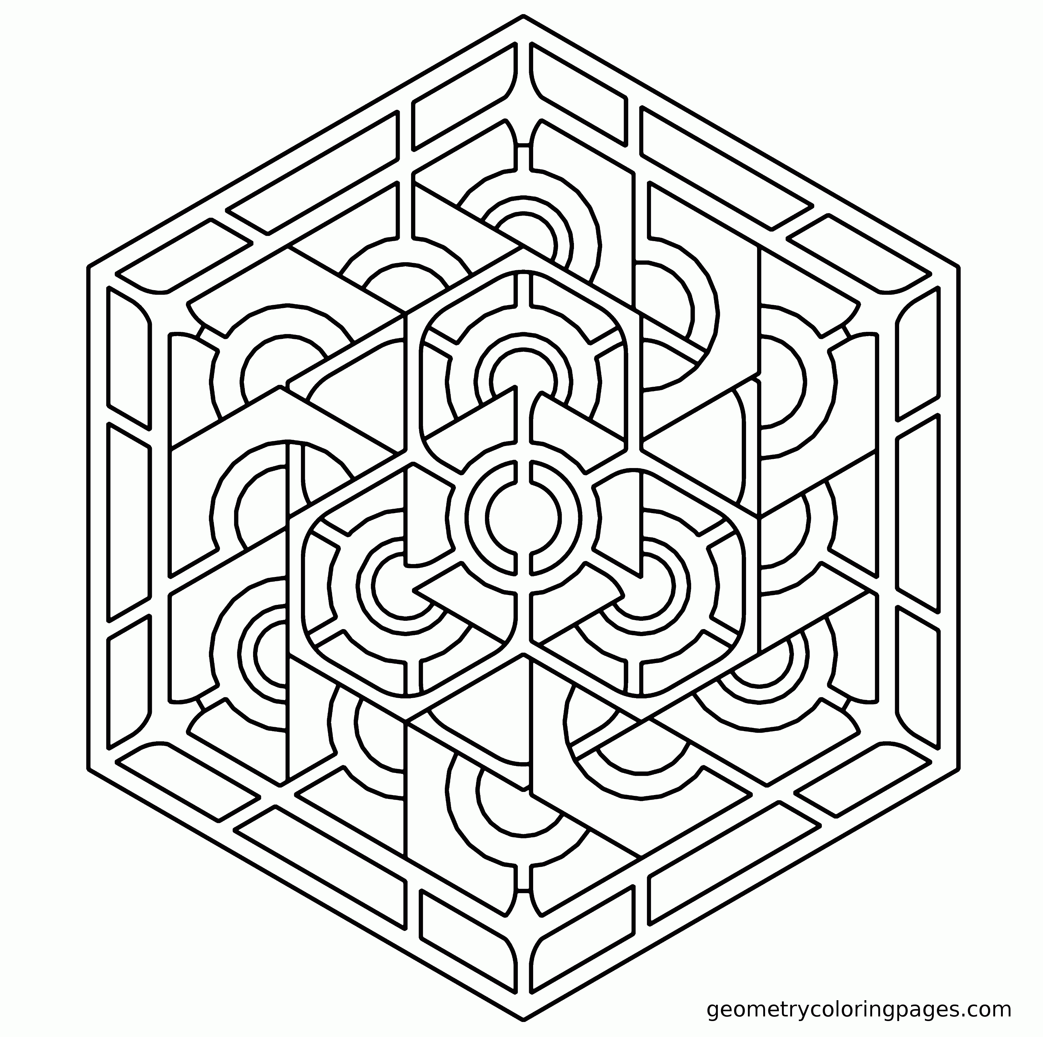 3D Pattern Coloring Pages For Adults - Coloring Pages For All Ages