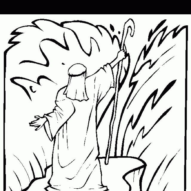Parting of the Red Sea coloring page