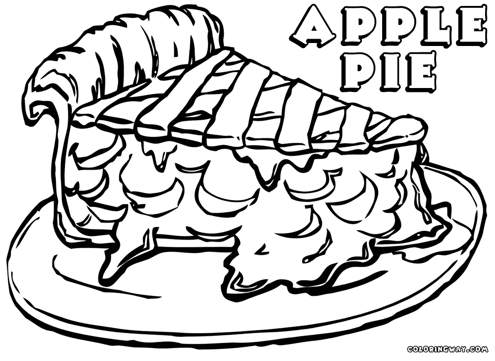 Apple Pie Coloring Page Coloring Home