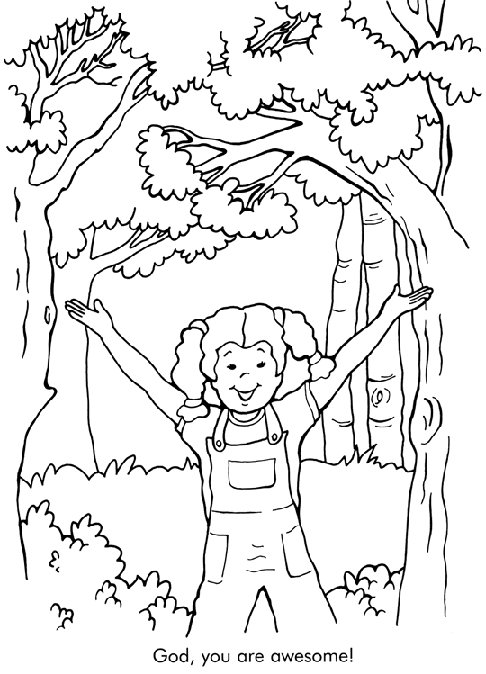 God, you are awesome! - Sermons4kids Coloring Pages