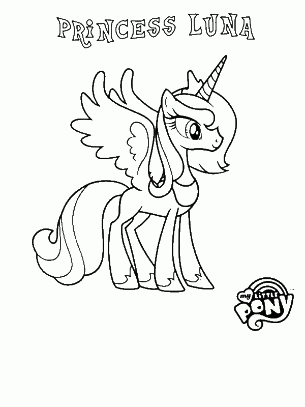 Princess Luna in My Little Pony Coloring Page - Download & Print ...