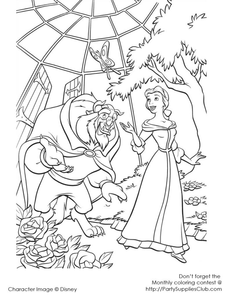 Beauty And The Beast Coloring Book - Coloring Pages for Kids and ...