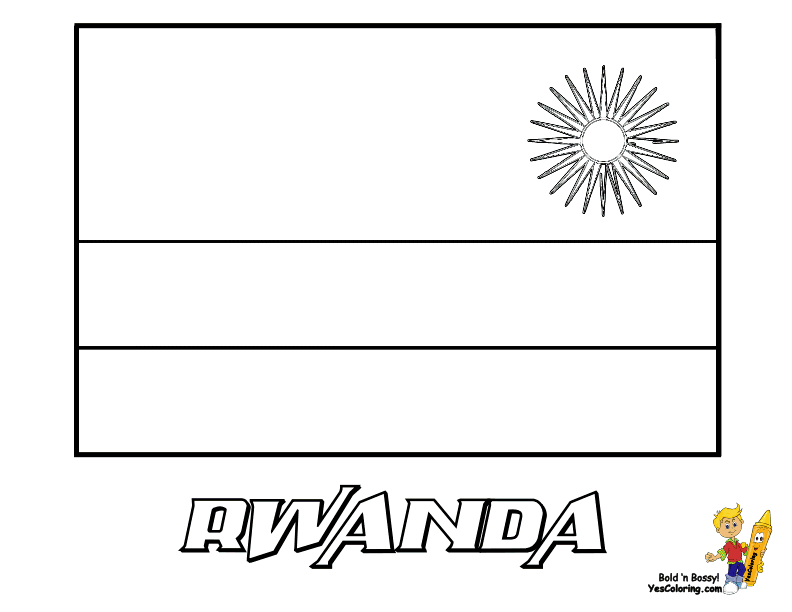 Stately Country Flag Coloring Page | Namibia-Rwanda |Flags ...