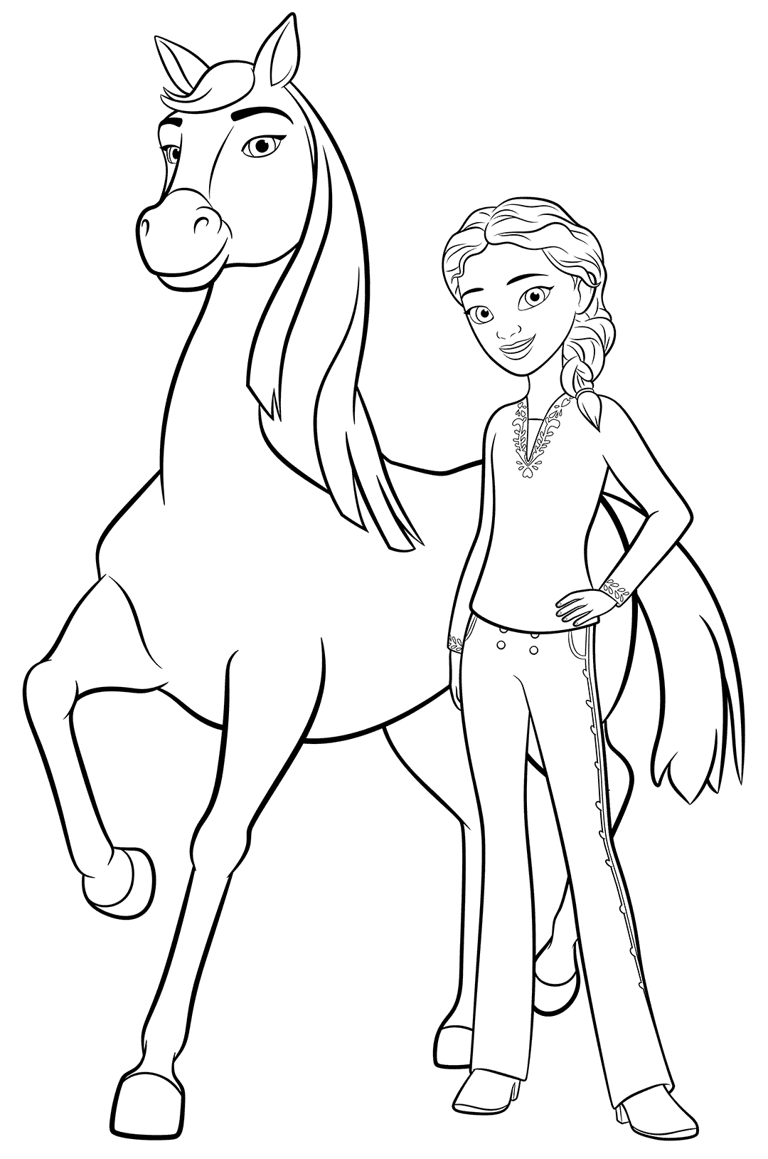 Spirit Riding Free Coloring Pages - Coloring Home