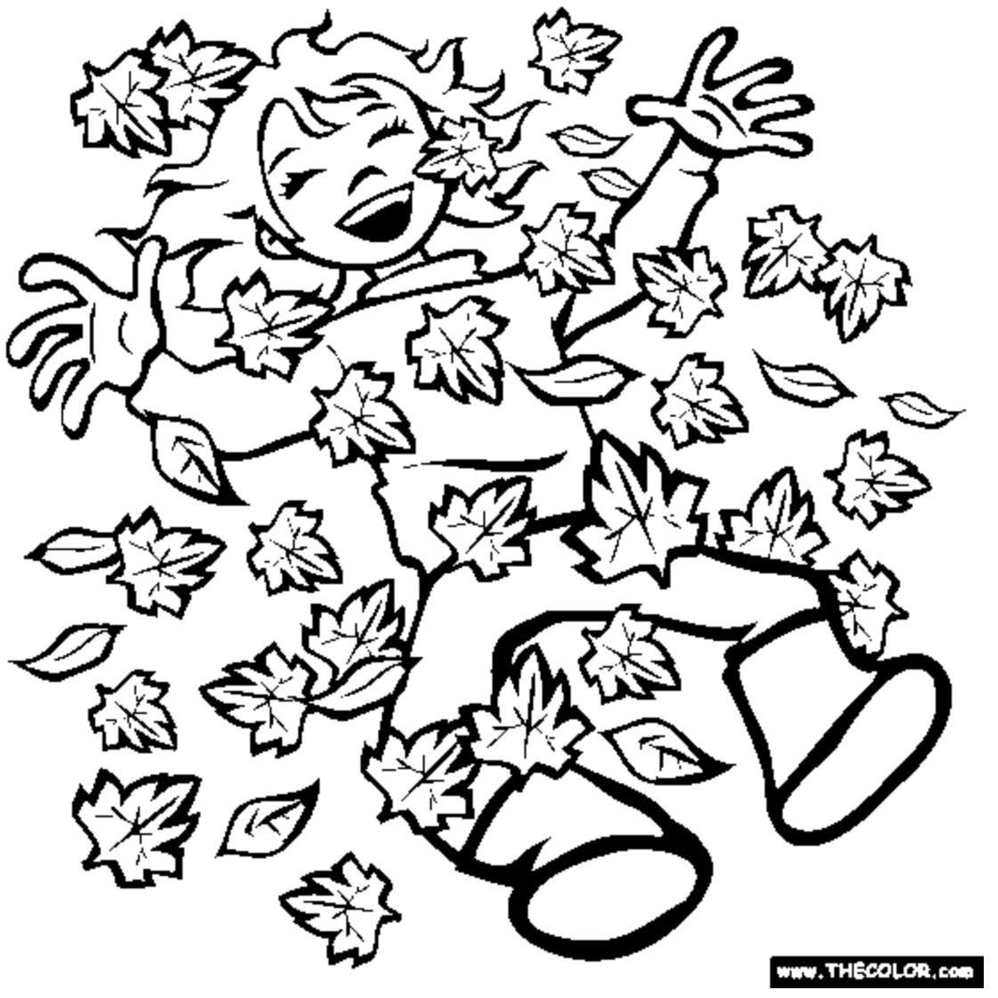 Autumn Season Coloring Pages - Coloring Home