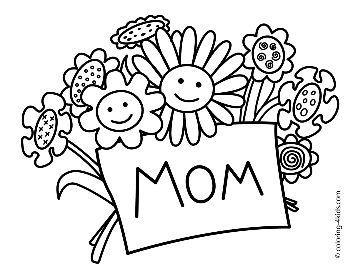 Mum Coloring Pages - Coloring Home