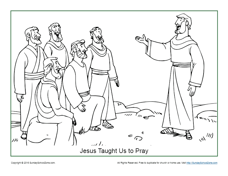 Jesus Taught Us How to Pray Coloring Page