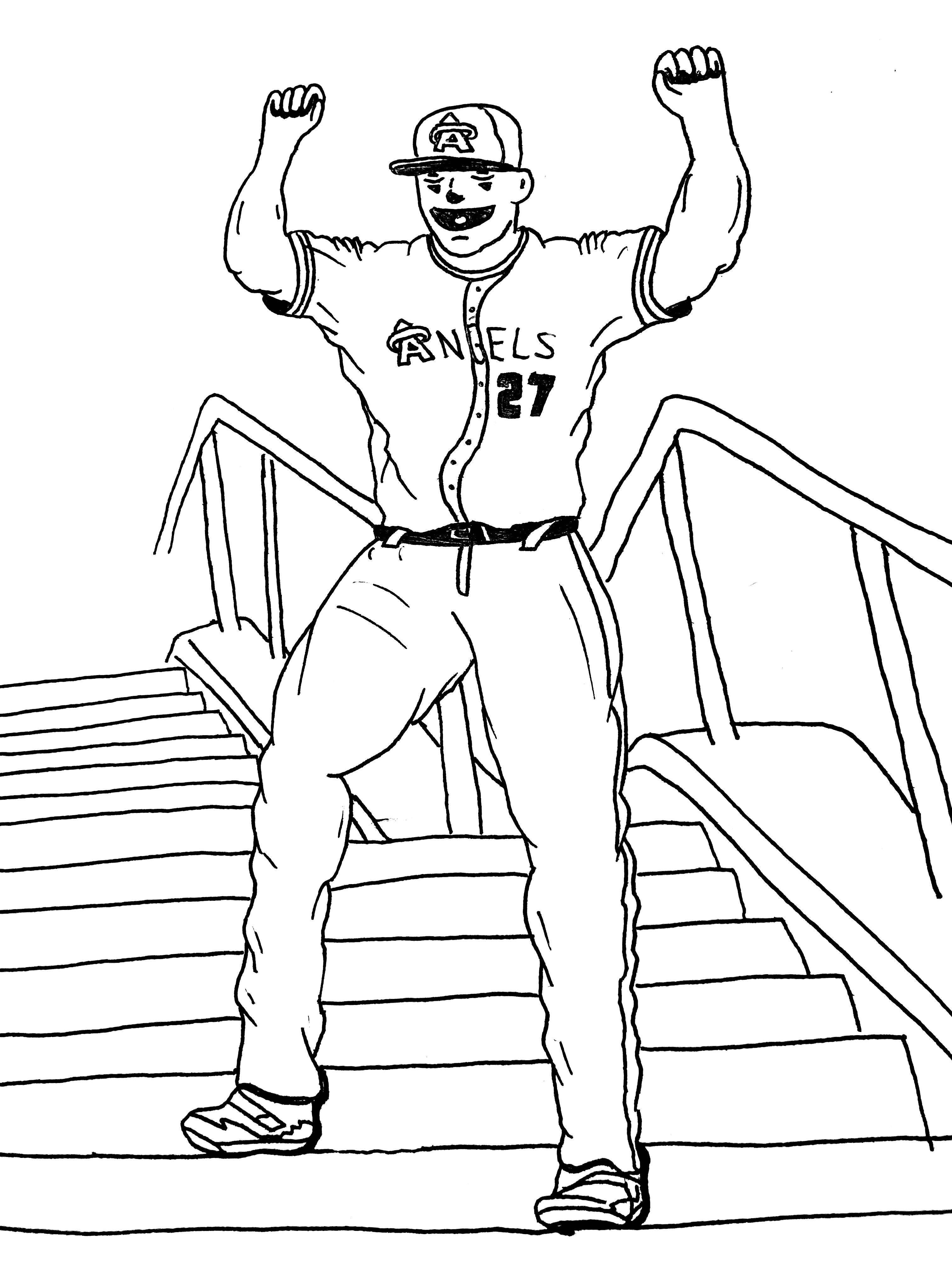 Drawing Mike Trout every day until the lockout is over. Day 69. : r/baseball
