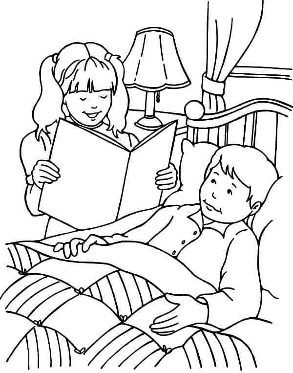 Kindness Between Siblings Coloring Page - Free Printable Coloring Pages for  Kids