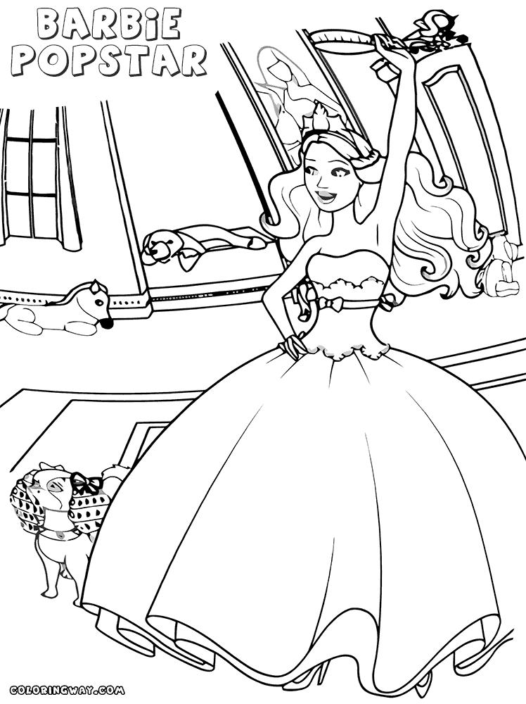 Barbie Popstar coloring pages | Coloring pages to download and print