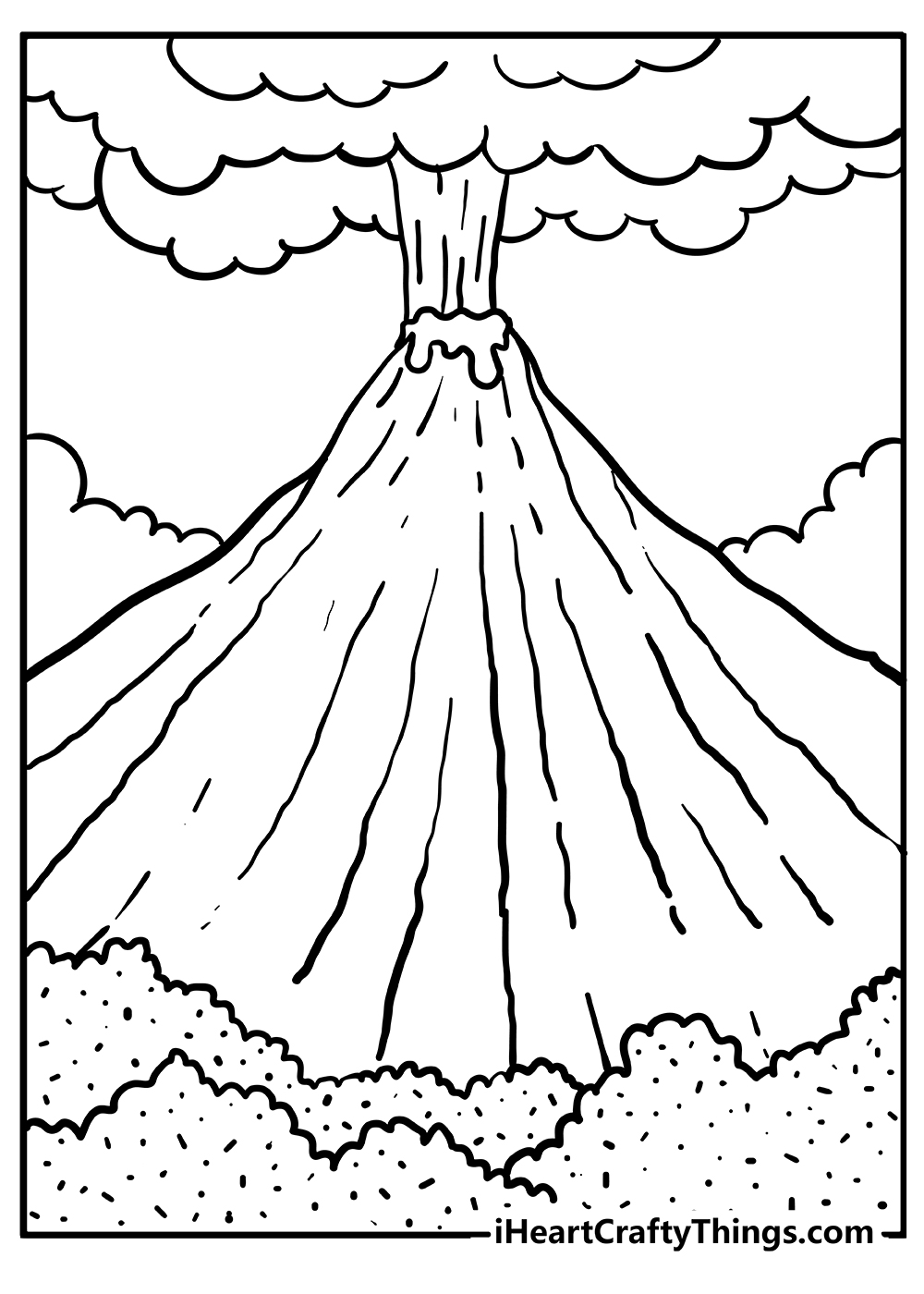 Printable Volcano Coloring Pages (Updated 2023)