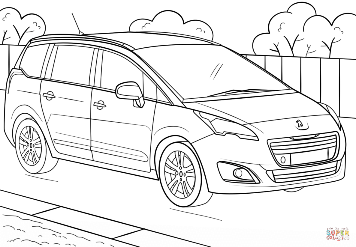 Peugeot 5008 coloring page | Free Printable Coloring Pages