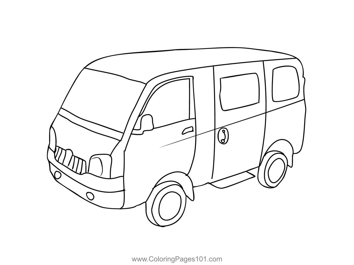 School Van Coloring Page for Kids - Free Vans Printable Coloring Pages  Online for Kids - ColoringPages101.com | Coloring Pages for Kids