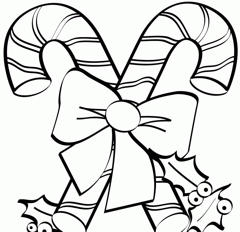 Christmas Candy Cane Coloring Pages To Print - Ð¡oloring Pages For ...