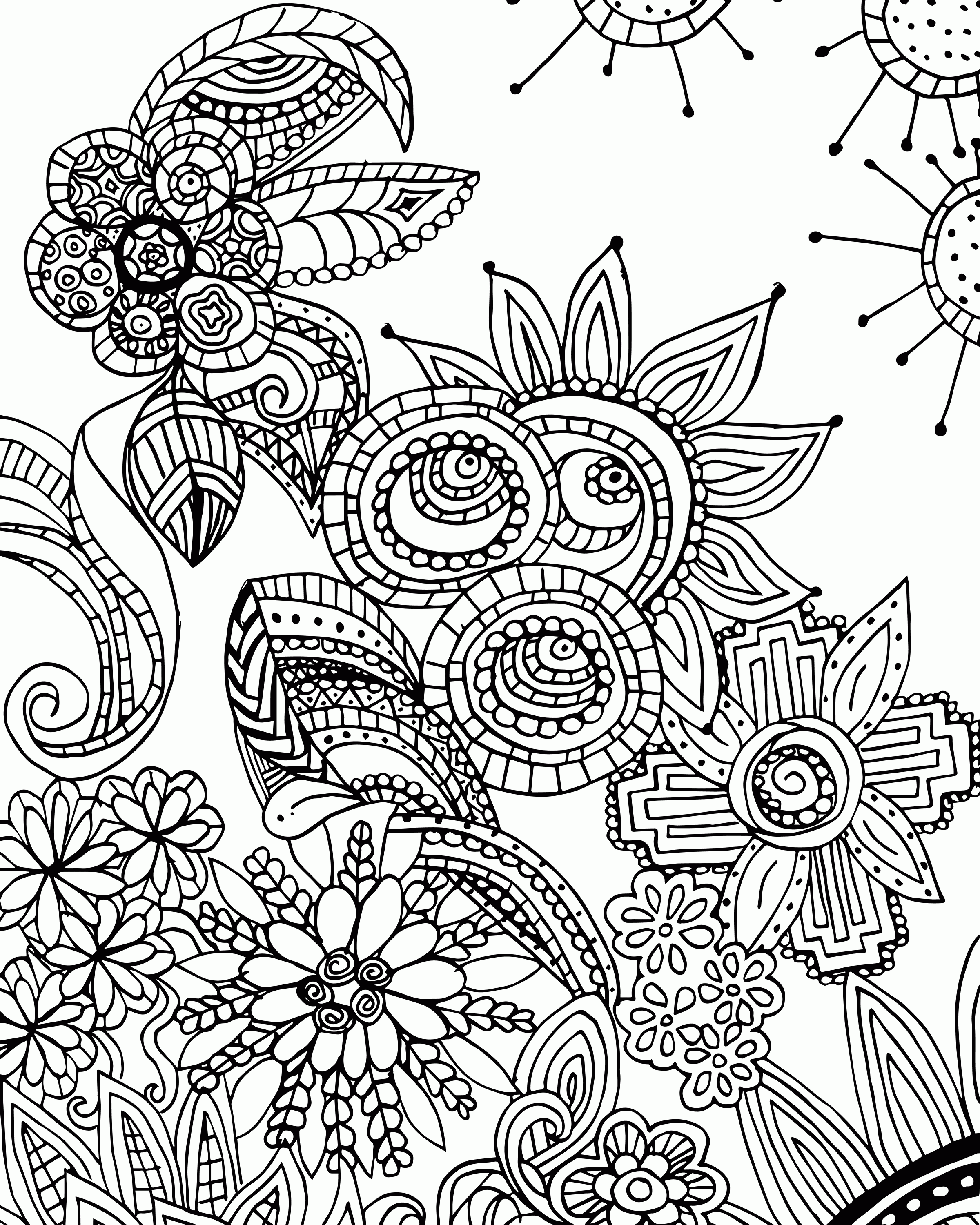 Doodle Art Printables - Coloring Pages for Kids and for Adults