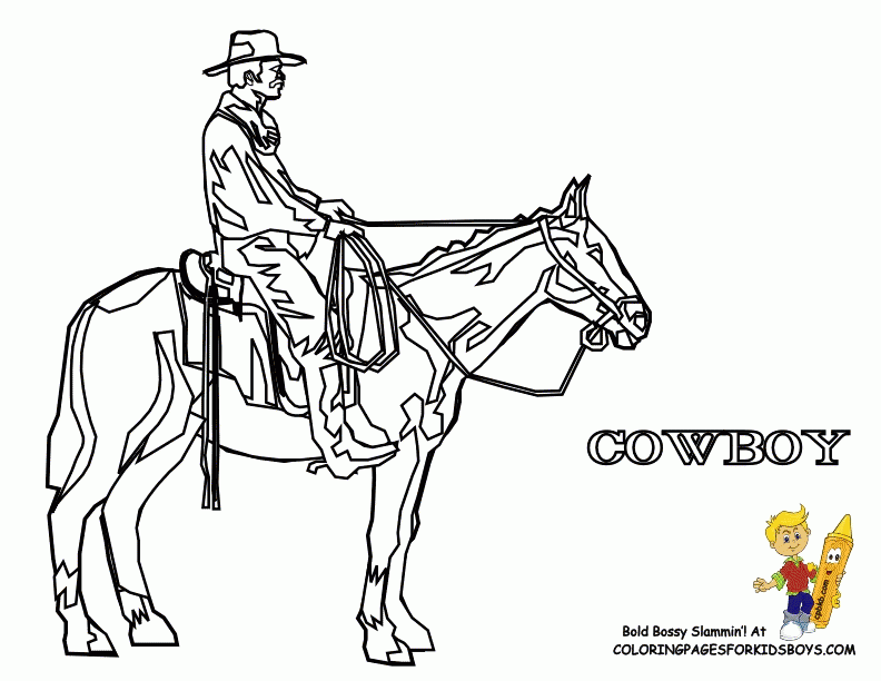 Related Cowboy Coloring Pages item-13411, Cowboy Coloring Pages ...