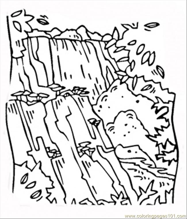 Waterfall Victoria Coloring Page - Free Africa Coloring Pages ...
