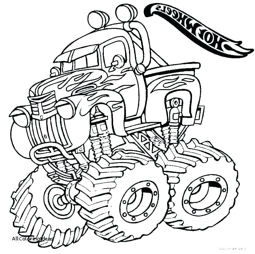 Monster Truck Coloring Pages Printable Blaze And The ...