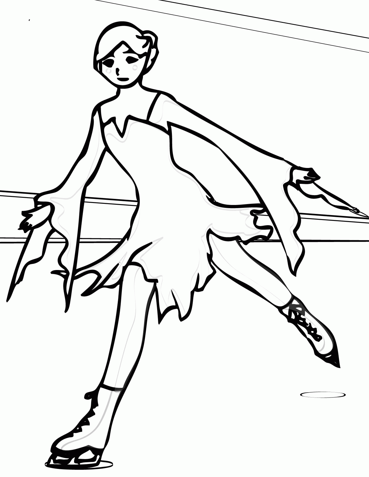 Ice Skating Coloring Pages Printable - Coloring Page