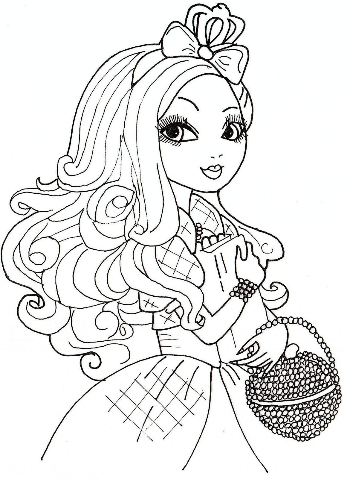 Free Printable Ever After High Coloring Pages: Apple White ...