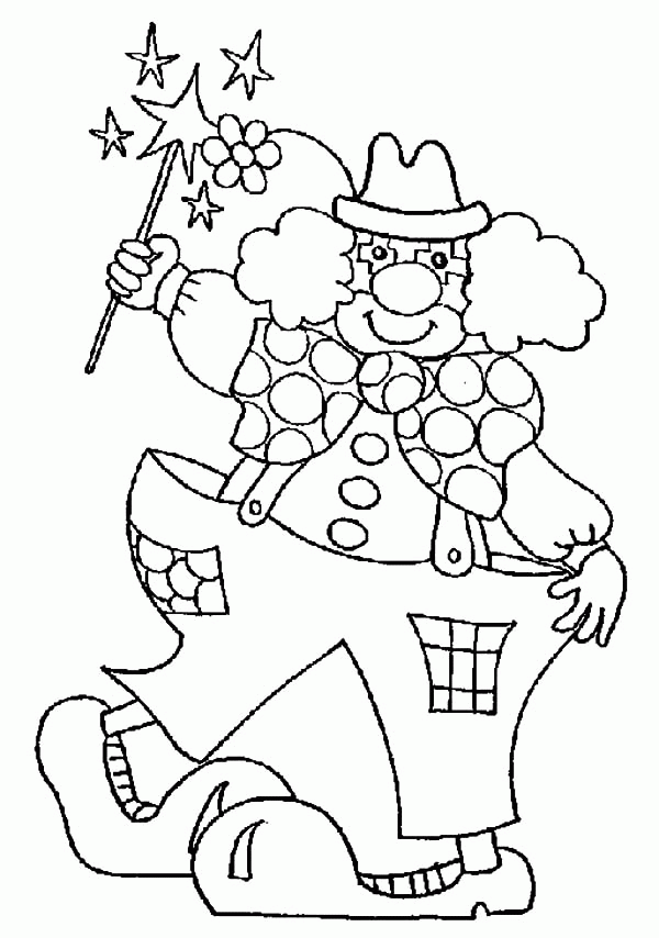Funny Carnival Clown Coloring Pages | Best Place to Color