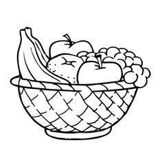 Fruits Basket - Coloring Pages for Kids and for Adults