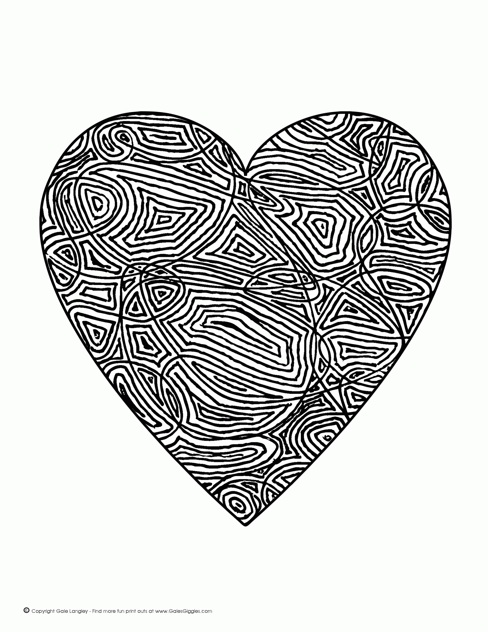 Other ~ Printable Coloring Pages of Hearts for Teenagers Difficult ...