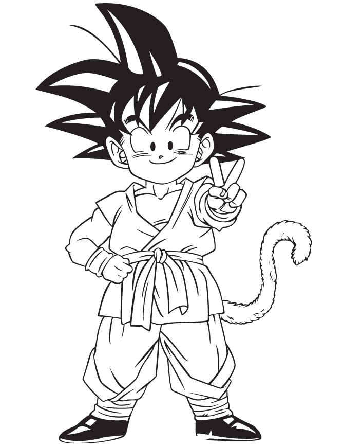 gohan niño Colouring Pages (page 2)