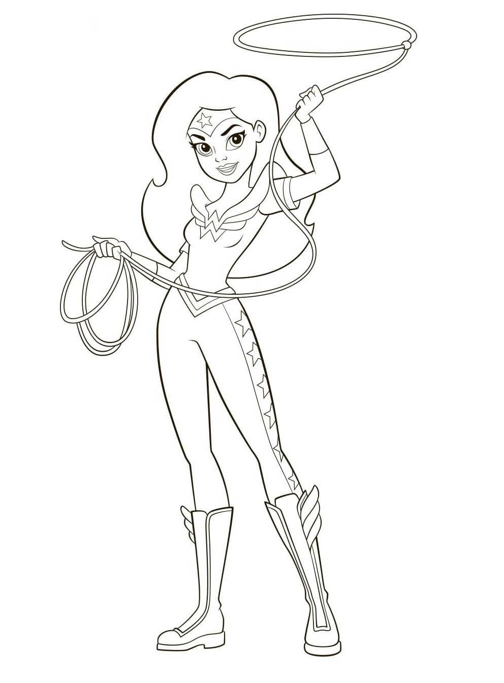 Wonder Woman from DC Super Hero Girls Coloring Page - Free Printable Coloring  Pages for Kids