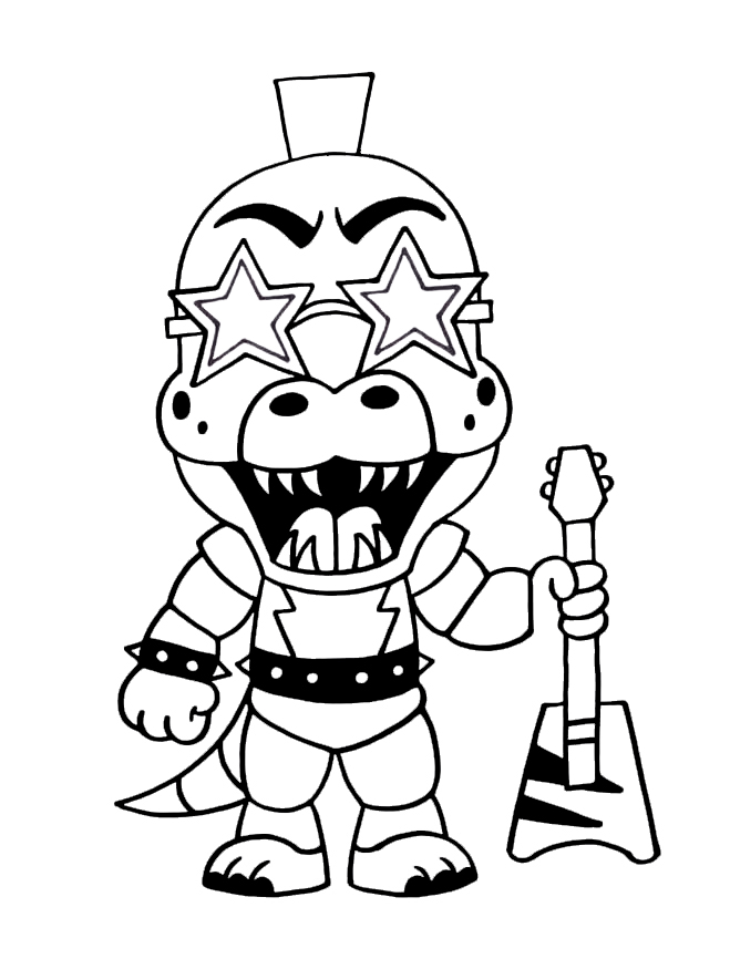 Fnaf 9 Security Breach Coloring Page Animatronics - Coloring Home