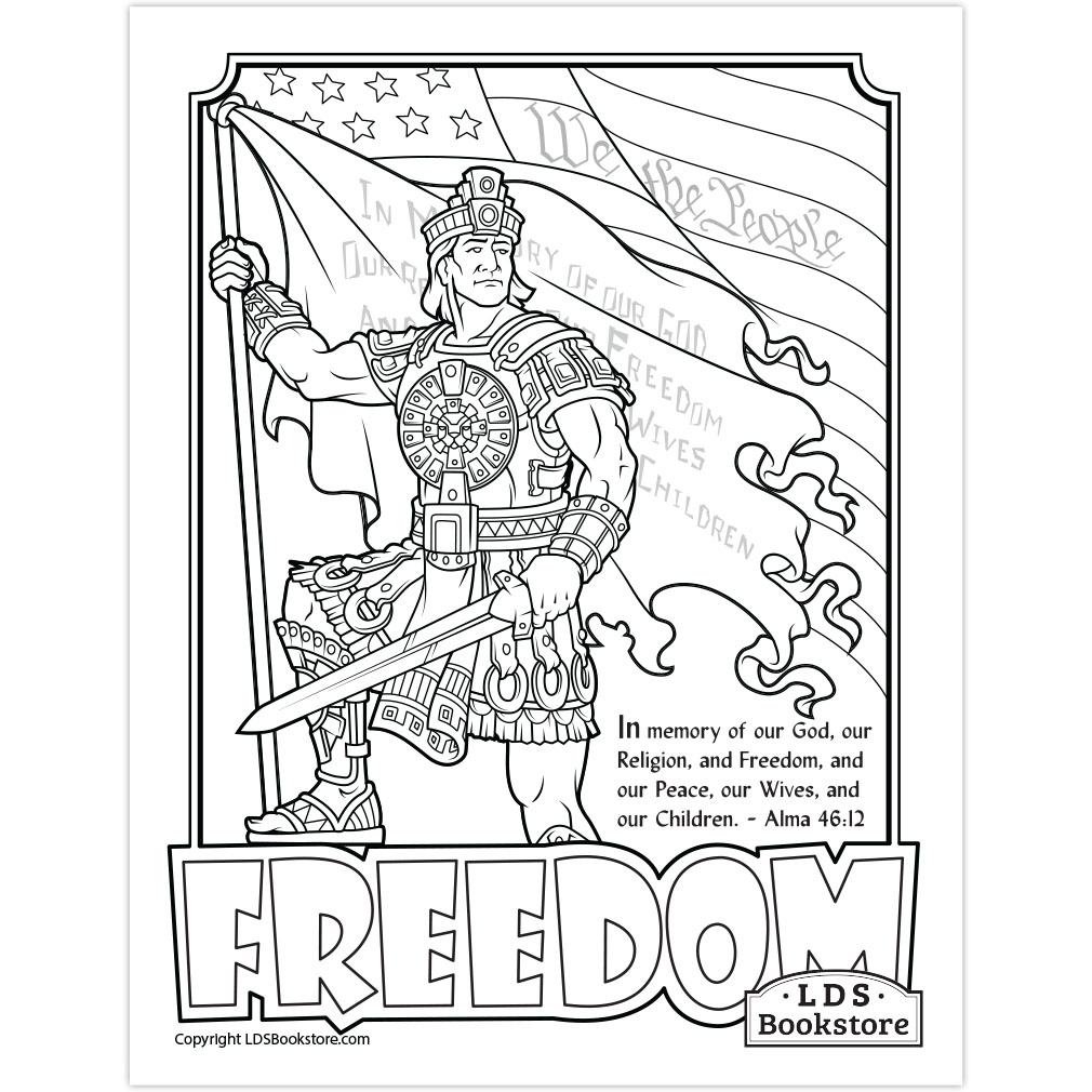 Title of Liberty Freedom Coloring Page - Printable