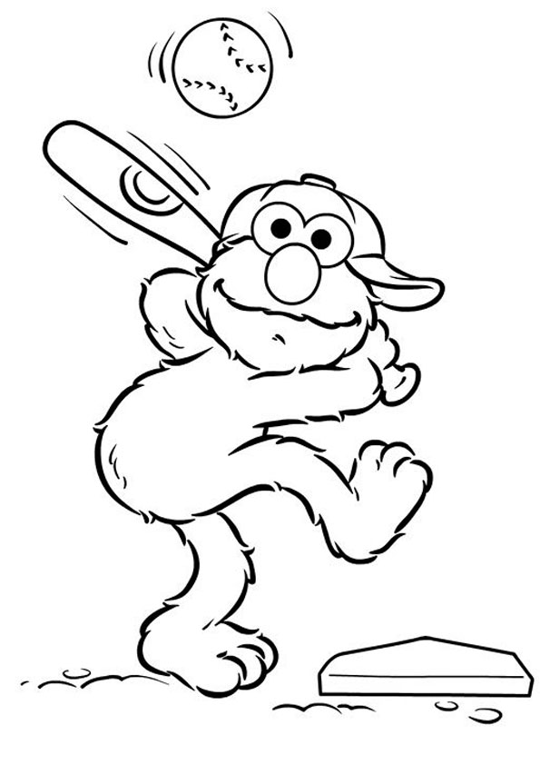 Coloring Pages | Animated Baseball Player Coloring Page