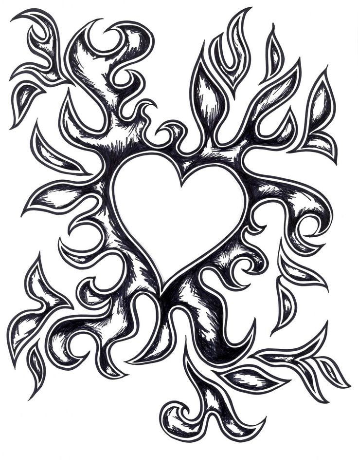 Aleksandra Mir - Hearts on Fire | Heart coloring pages, Coloring pages,  Badass drawings