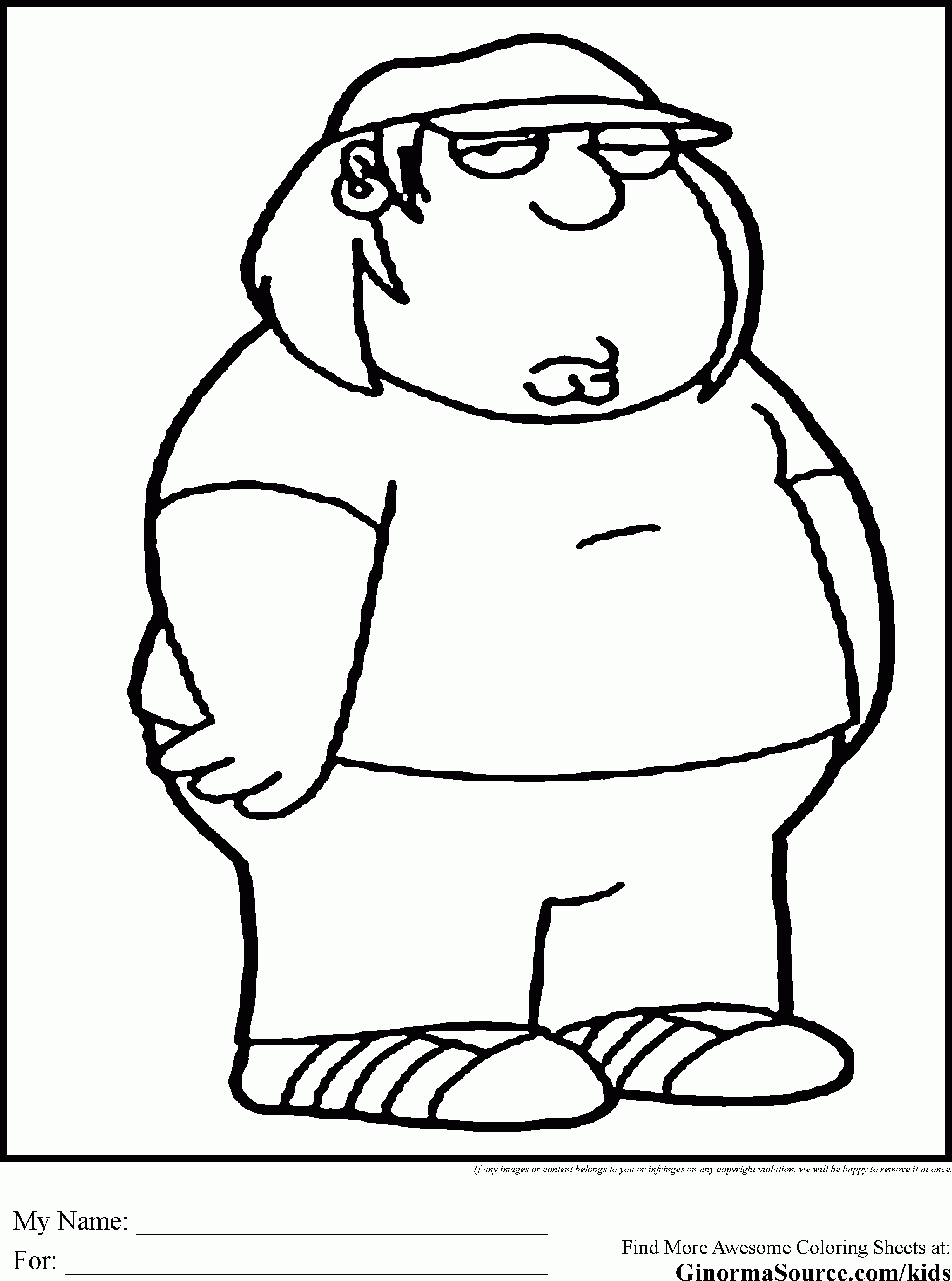 Chris From Family Guy Coloring Page - Coloring Home