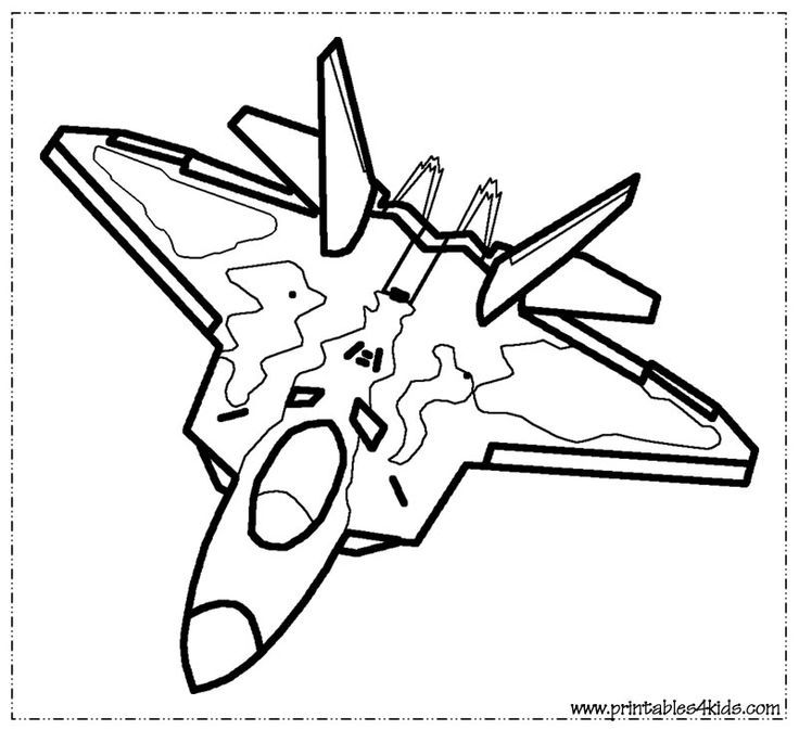 Fighter Jet Coloring Page : Printables for Kids – free word search ...