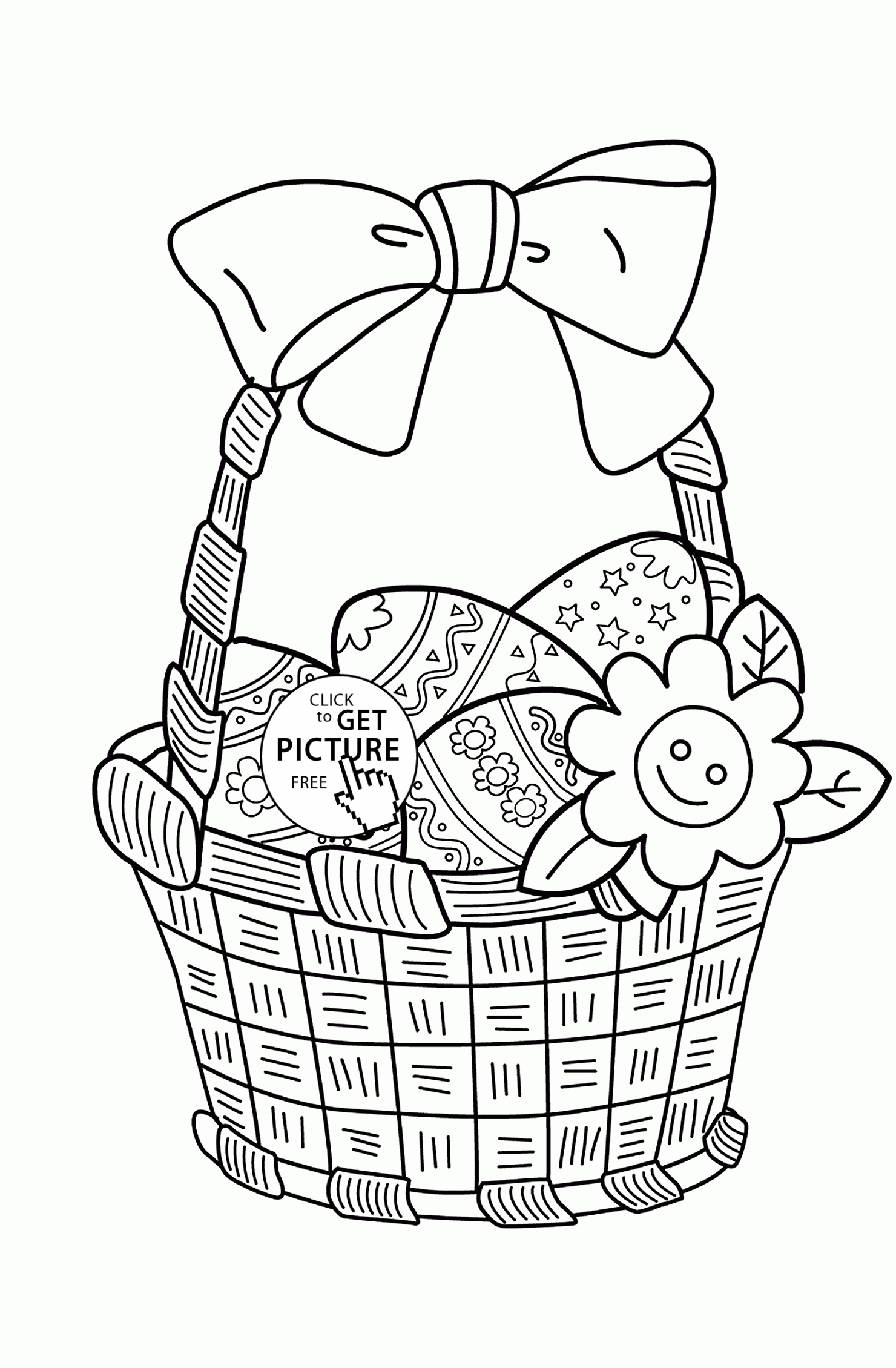 easter egg basket coloring pages  coloring home