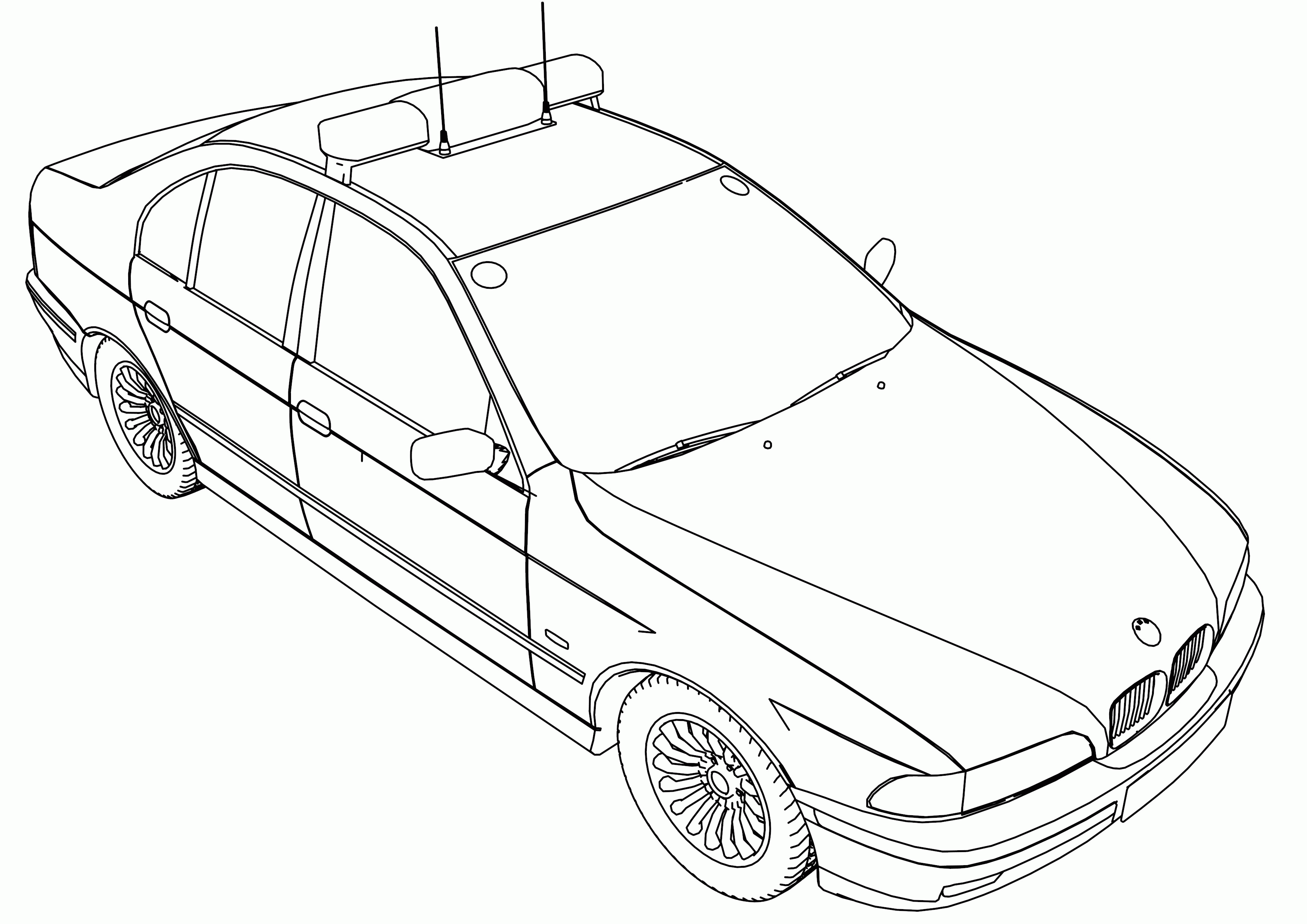 Bmw_5_police_car_coloring_page | Wecoloringpage