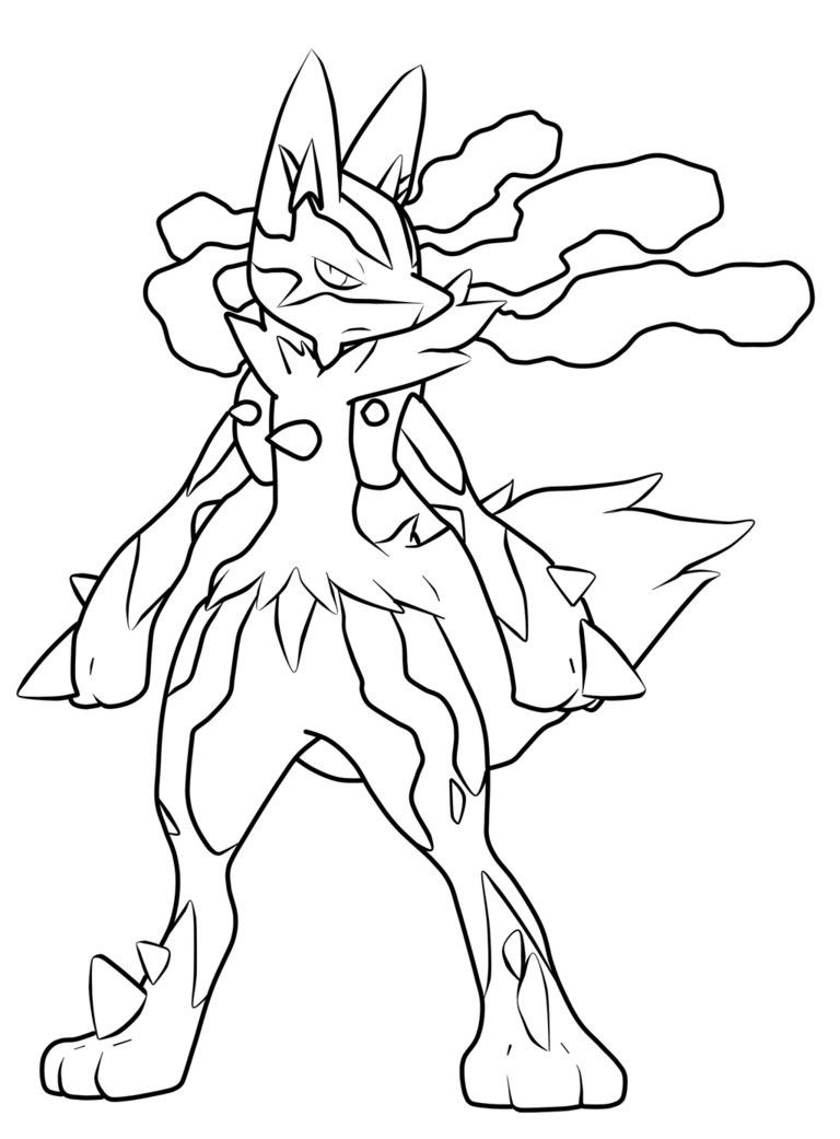 Pokemon Coloring Pages Mega Lucario | Pokemon coloring pages ...