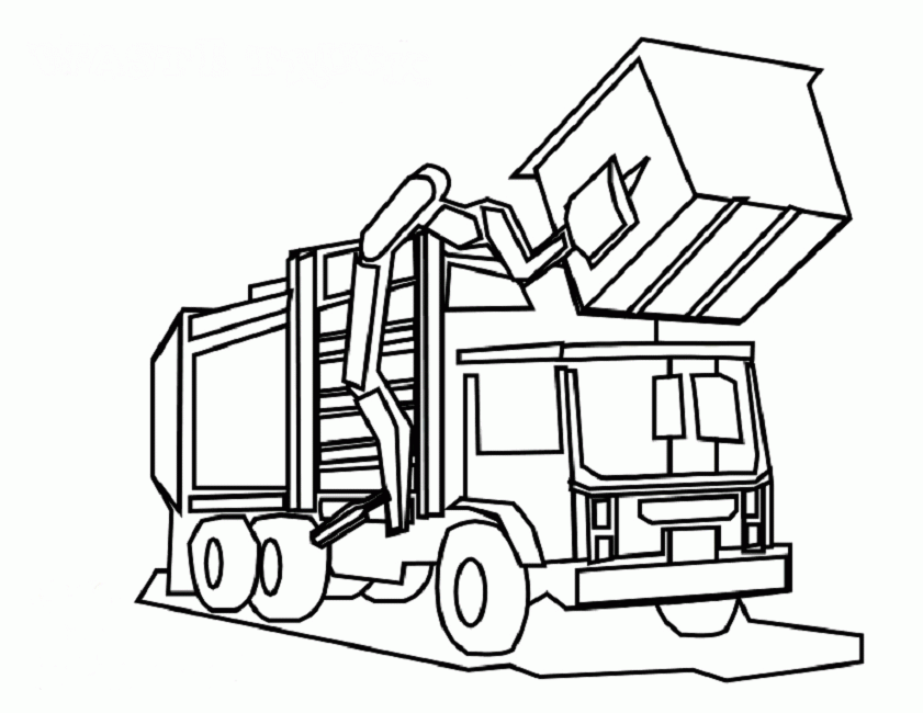 Free Garbage Truck Coloring Page, Download Free Clip Art, Free ...