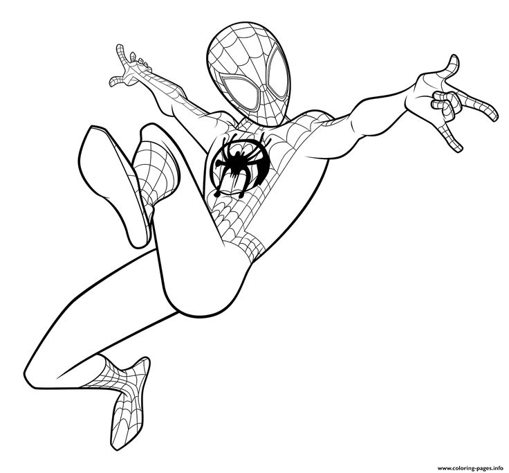 Print Spider Man Coloring Miles Morales coloring pages | Spiderman coloring,  Miles morales spiderman, Superhero coloring pages
