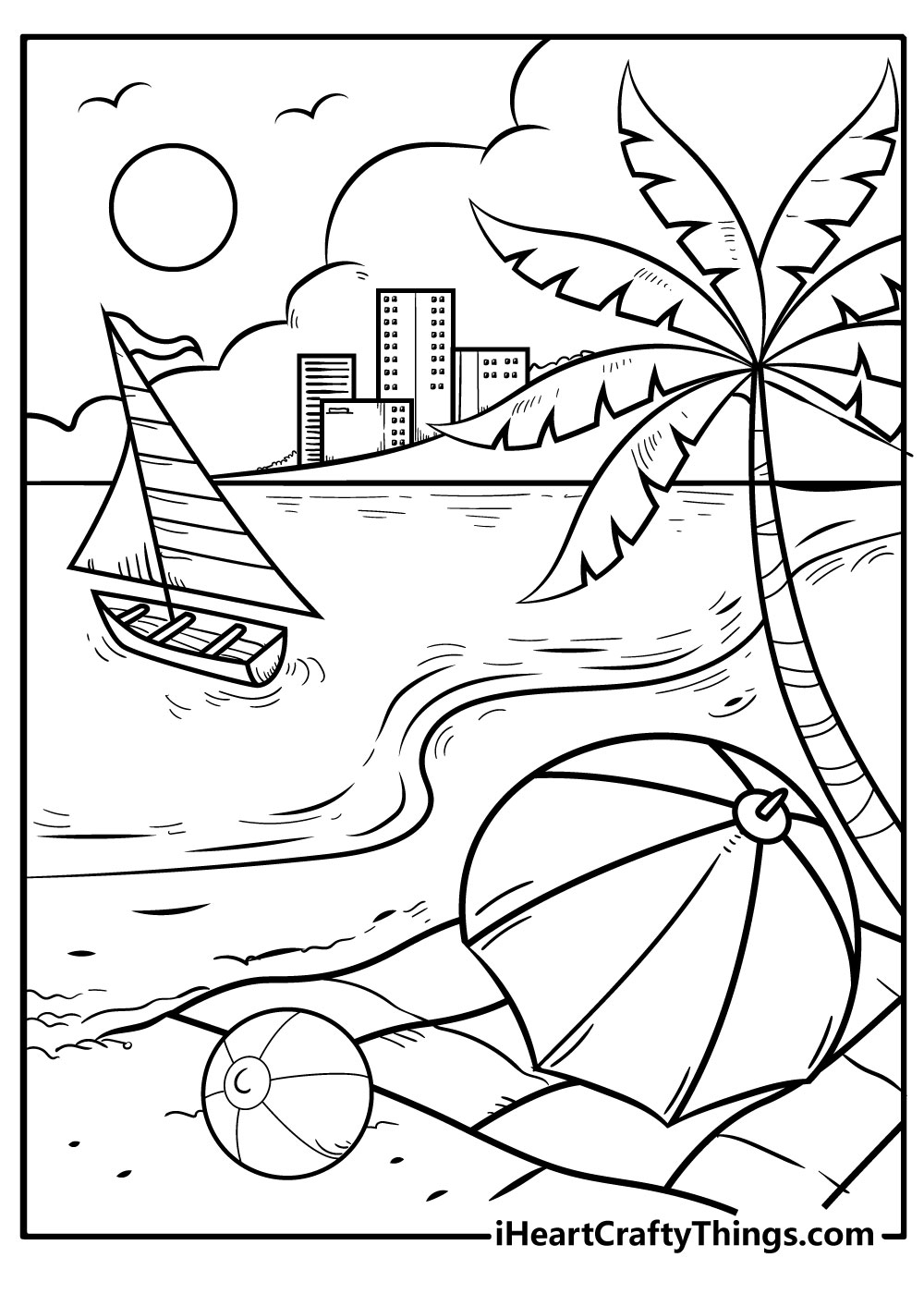 Printable Beach Coloring Pages (Updated 2023)