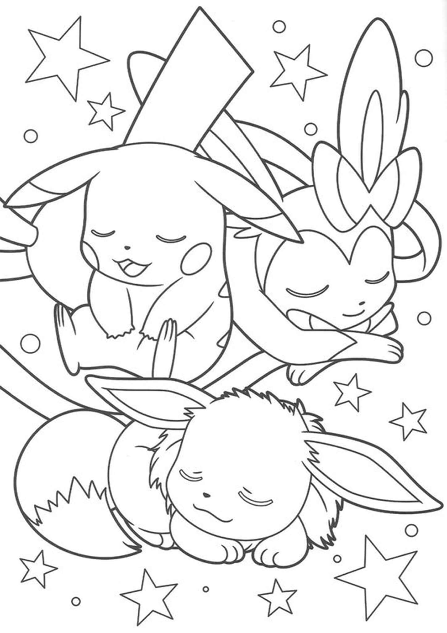 Free & Easy To Print Eevee Coloring Pages | Pokemon coloring sheets,  Pokemon coloring pages, Pikachu coloring page