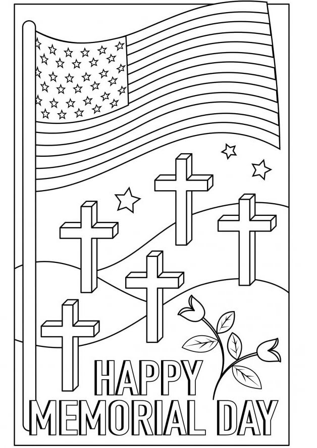 Memorial Day 4 Coloring Page - Free Printable Coloring Pages for Kids